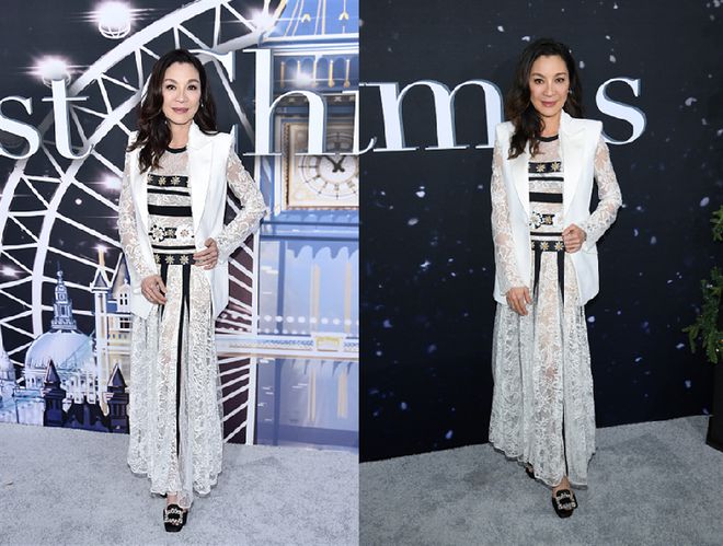 九游体育网站：感觉杨紫琼都瘦“脱相”了穿西装都塞不满不过气质依旧很好(图8)