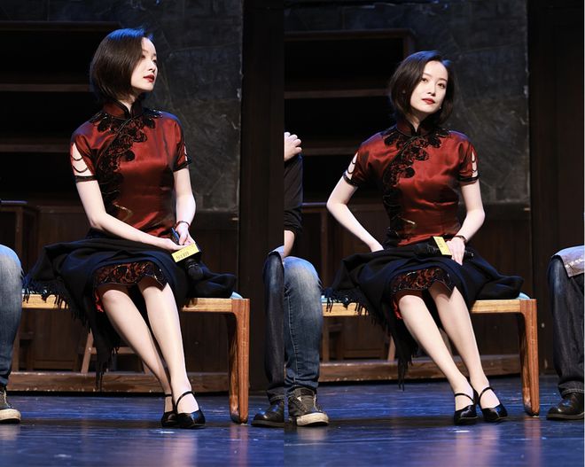 倪妮真是浓颜系大美女化浓妆配绿裙好显白肌肤反光太迷人(图9)