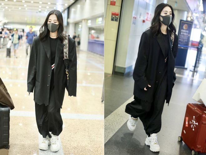 张碧晨可别再瘦了小身板配宽松西装有点违和感觉都没撑起来(图9)