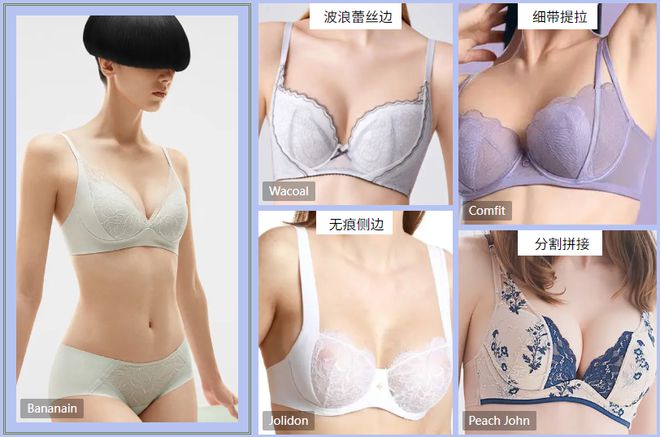 九游体育网站：内衣设计20余款文胸案例看调整型内衣设计要点(图6)
