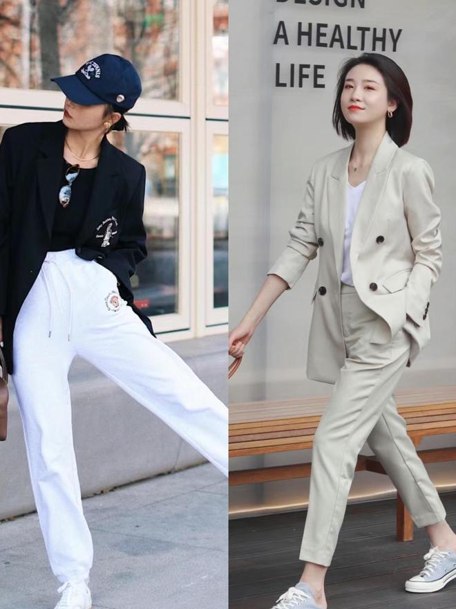 初秋火了一种穿搭叫做“西装+运动鞋”时髦拉风、超显高！(图8)