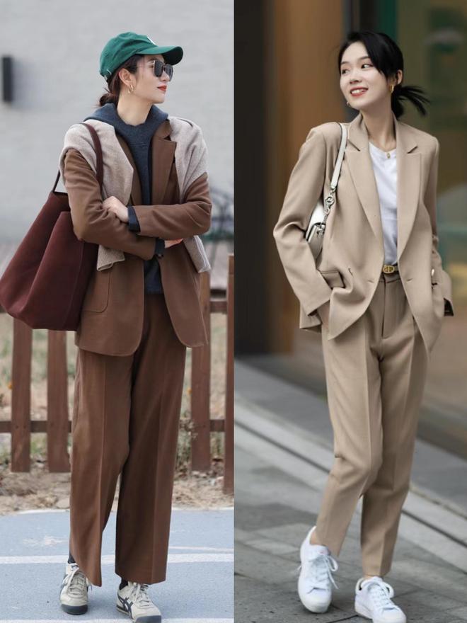 初秋火了一种穿搭叫做“西装+运动鞋”时髦拉风、超显高！(图4)