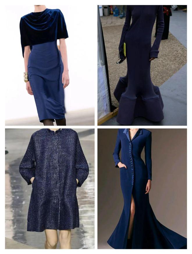 2024秋冬流行色午夜蓝色深沉稳重优雅时尚(图1)