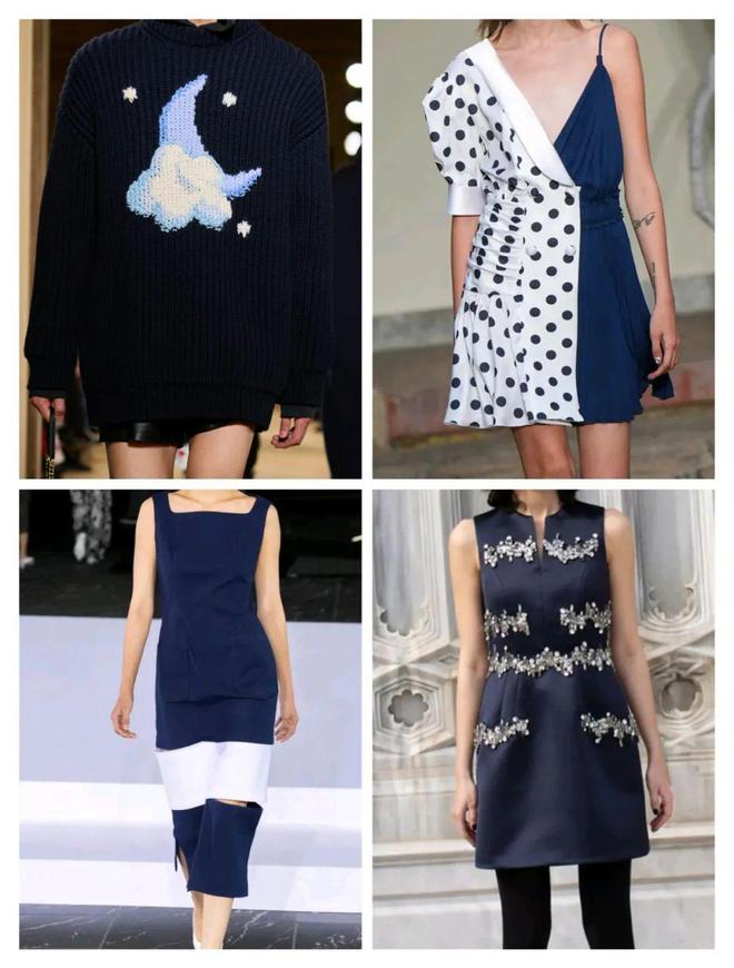 2024秋冬流行色午夜蓝色深沉稳重优雅时尚(图6)