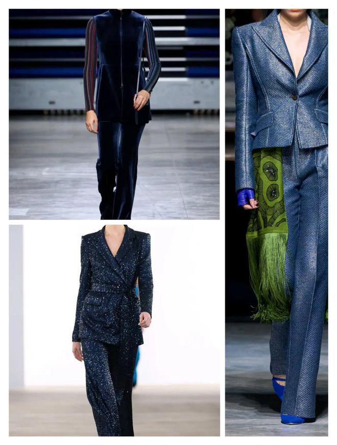 2024秋冬流行色午夜蓝色深沉稳重优雅时尚(图7)