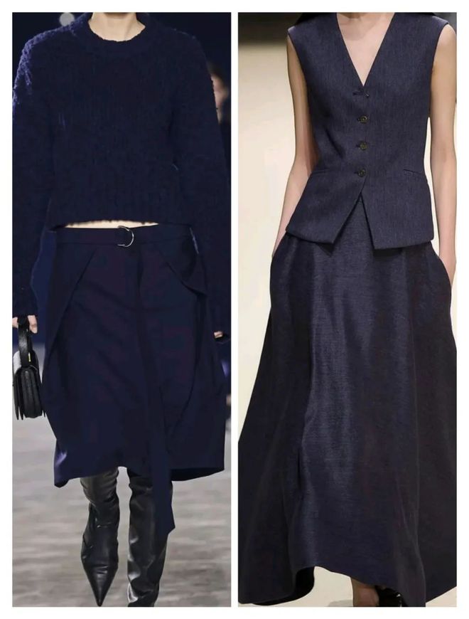 2024秋冬流行色午夜蓝色深沉稳重优雅时尚(图20)
