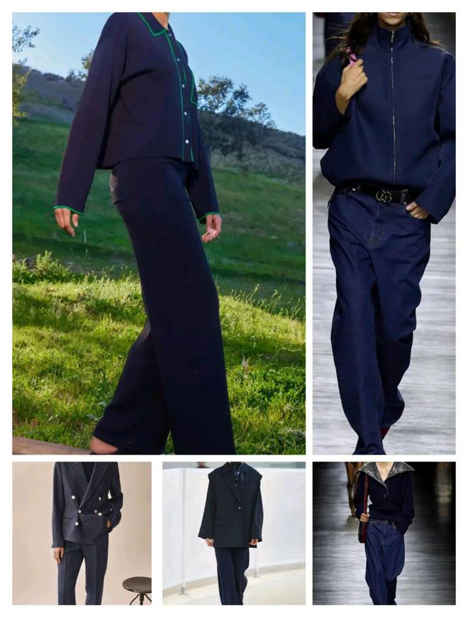 2024秋冬流行色午夜蓝色深沉稳重优雅时尚(图21)