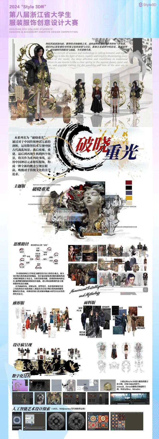 获奖揭晓（附效果图）2024“Style3D杯”浙江省大学生服装服饰创意设计大赛获奖公布(图5)