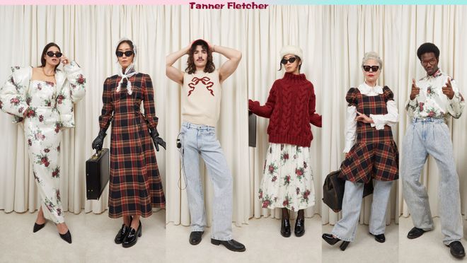 九游体育：TannerFletcher2024秋冬系列格纹图案的直线线条(图41)