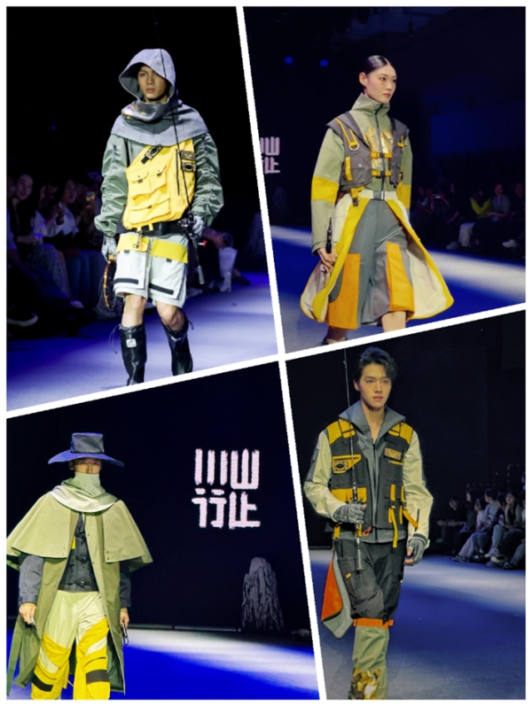 九游体育：2025北服时装周 运动服装设计展演作品——渔渚边城(图4)