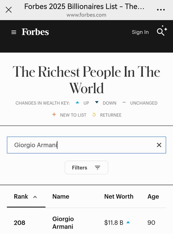 九游体育：传奇落幕设计大师乔治·阿玛尼逝世(图2)