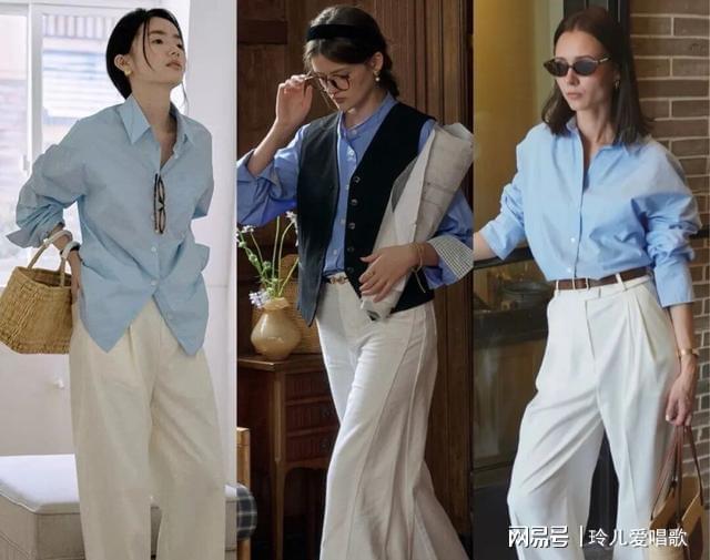 九游体育：春天衬衫选这几个颜色时髦气质又减龄(图2)
